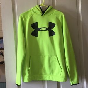 Under Armour Hoodie Neon Green Yellow Youth XL